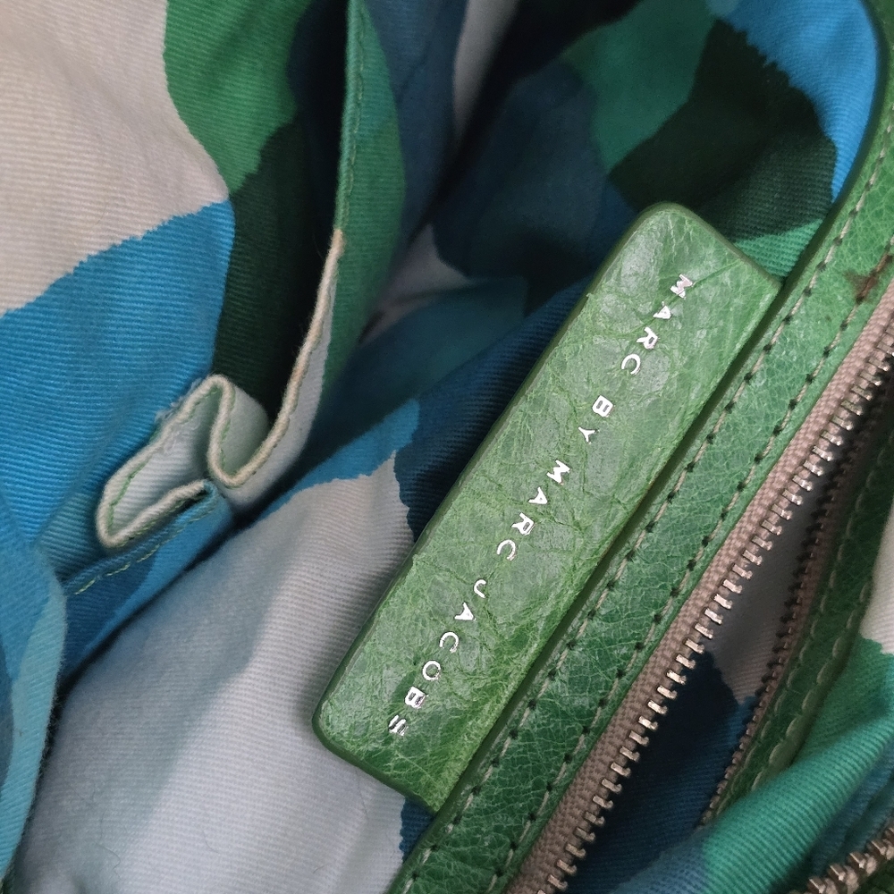 Marc by Marc Jacobs XL Green Leather Hobo Shoulder Bag - Picture 8 of 12